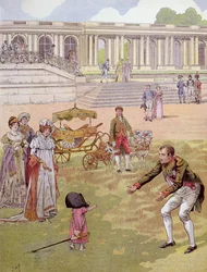Napoleon Playing with the King of Rome, illustration from 